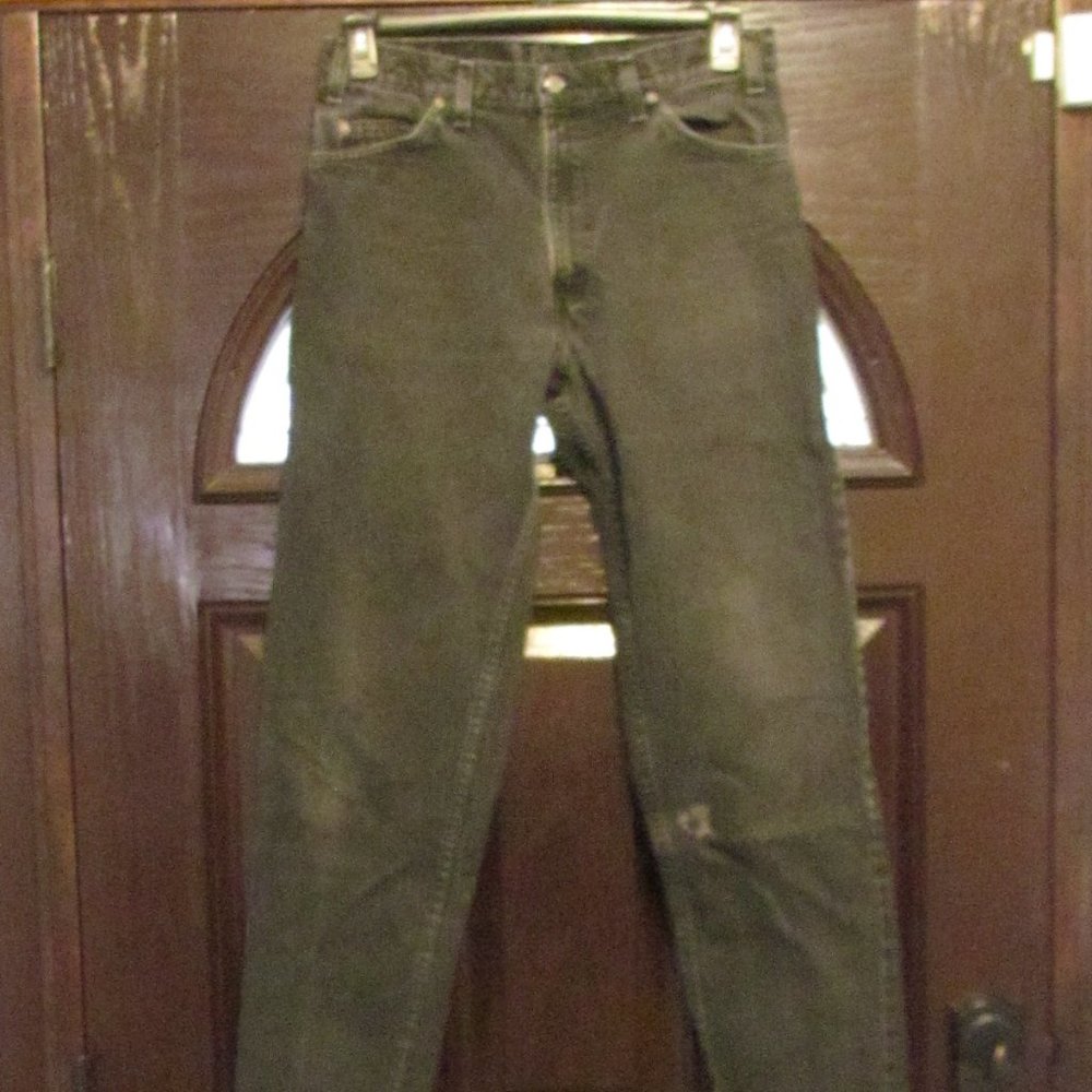 Levi 550 Black Jeans 33W 34L 100% Cotton two holes